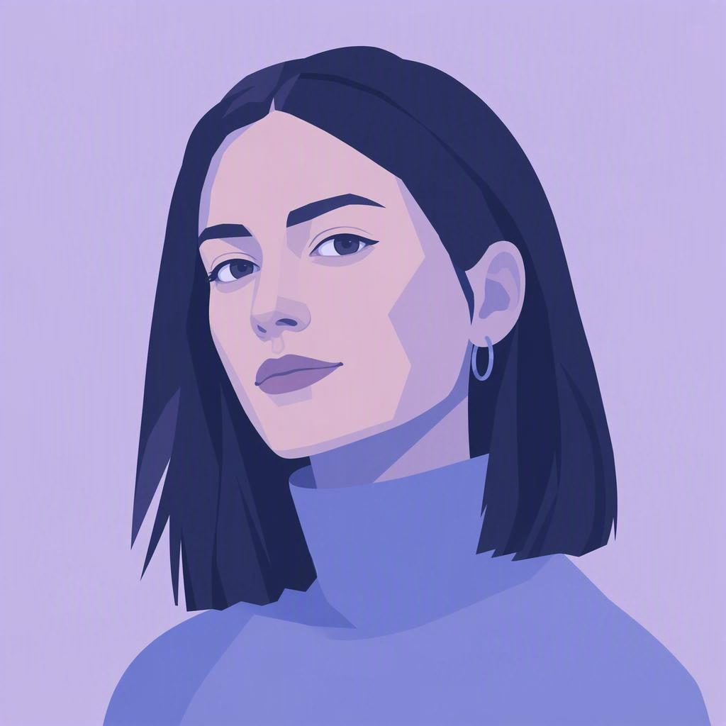 Illustrated portrait of Elena Voss